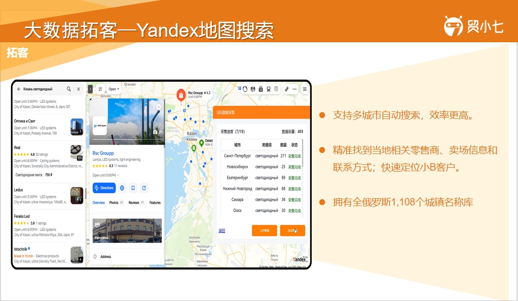 Yandex地图怎么挖掘俄罗斯外贸商家客户